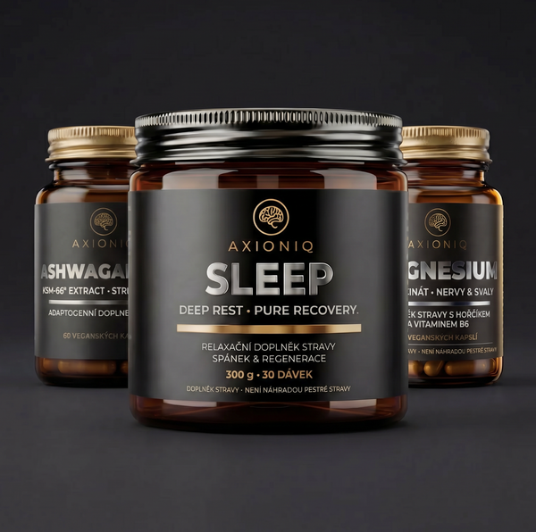 AXIONIQ Calm Core - Stack pre stres a pokoj | Ashwagandha + SLEEP + Magnesium | Set 3 produktov
