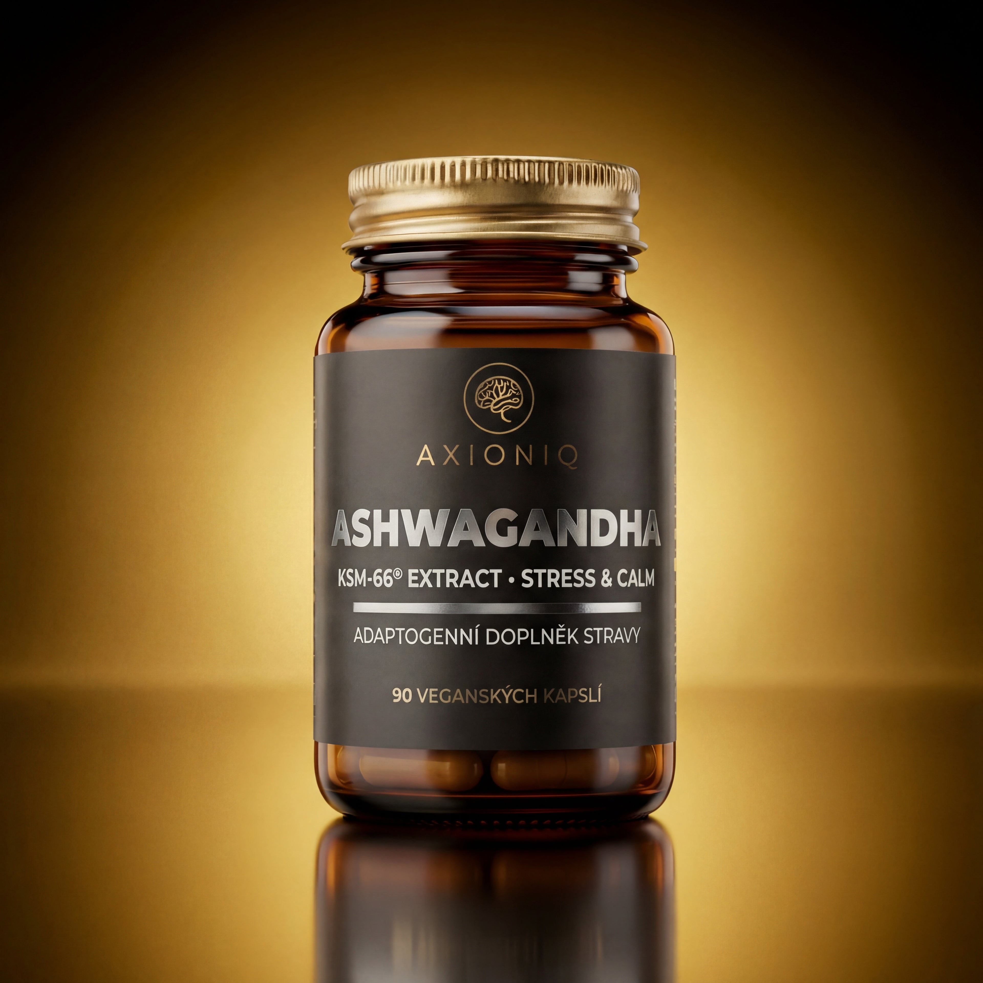 AXIONIQ Ashwagandha KSM-66 – Adaptogen pro stres a regeneraci | 90 kapslí